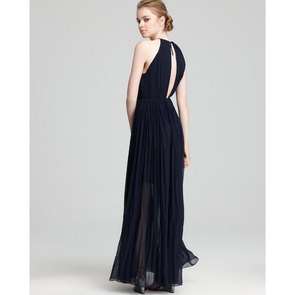 French Conn Spell On You Halter Maxi Dress Pleat - Picture 2 of 2